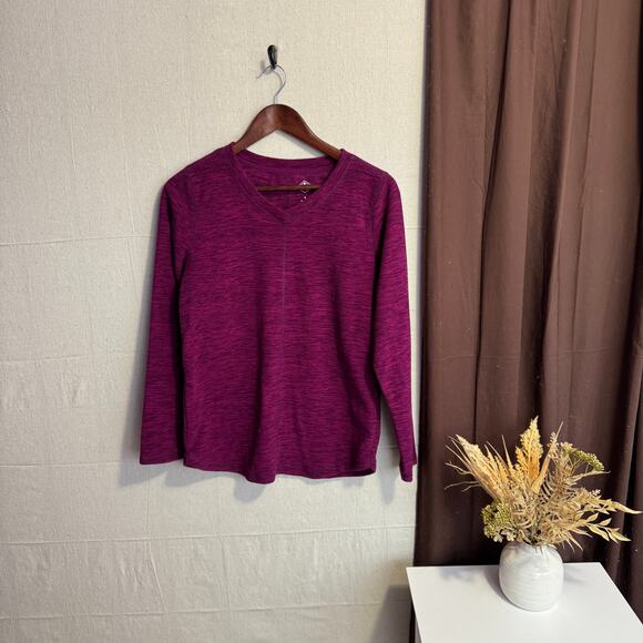 St. John’s Bay Fleece Shirt Size S Purple 100% Polyester Soft Warm Long Sleeve - Picture 1 of 8